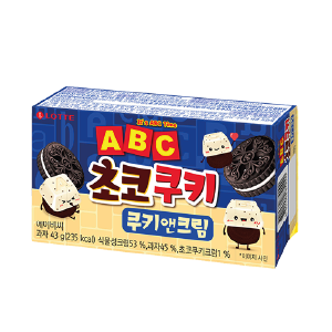 [롯데] ABC초코쿠키 쿠키앤크림 1box (32ea)