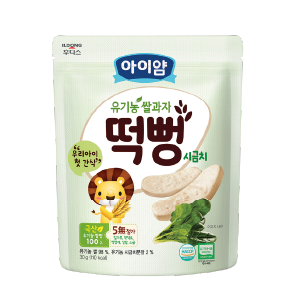 [일동후디스] 아이얌 유기농쌀과자 시금치떡뻥 1box (6ea)